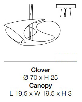 lampe-à-suspension-clover-KDLN Kundalini-dimensions