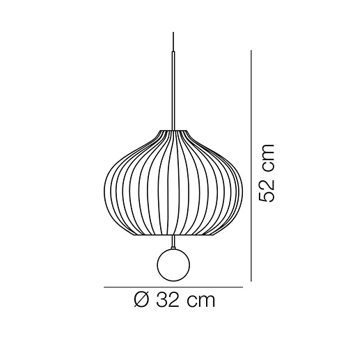 lampada-a-sospensione-lilli-KDLN Kundalini-dimensioni