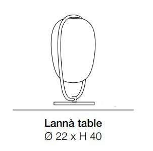 lámpara-de-mesa-lannà-KDLN Kundalini-medidas