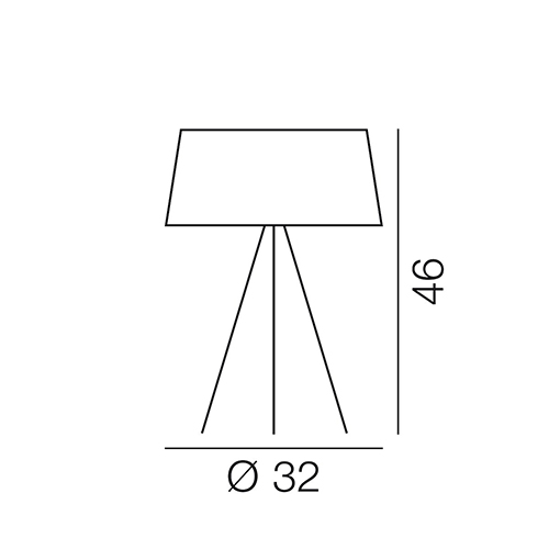 tripod-KDLN Kundalini-table-lamp-sizes
