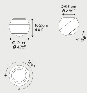Dimensions de la lampe Spider Lodes de plafond