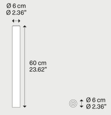 Dimensiones de la Lámpara A-Tube Lodes de Techo