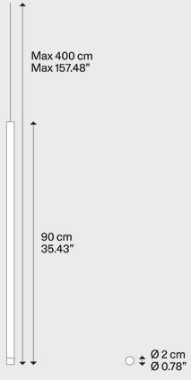 Dimensiones de la Lámpara de Suspensión A-Tube Nano Lodes