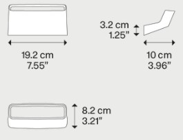 Dimensions of the Aile Lodes Wall Lamp