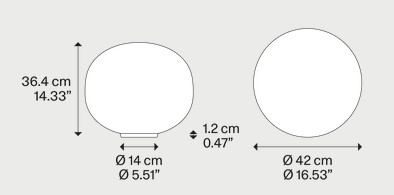 Measurements of Volum Lodes Table Lamp