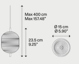 Dimensions of Jefferson Lodes Pendant Lamp