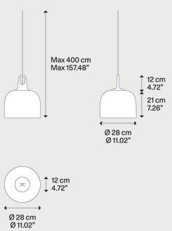 Dimensions of Jim Lodes Pendant Lamp