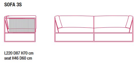 sofa Arpa MDF Italia größe