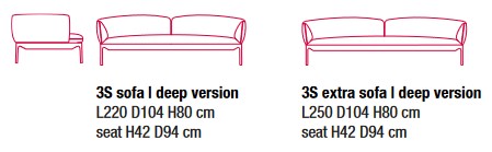 canpé Yale MDF Italia dimensions
