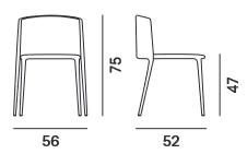 Achille MDF Italia Chair sizes