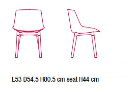 chaise Flow Chair MDF Italia dimensions