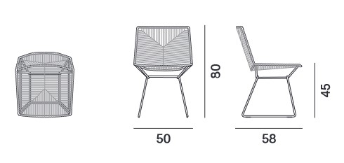 Neil Twist MDF Italia Chair sizes