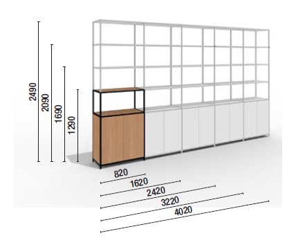 bookcase-biblos-grid-martex-dimensions
