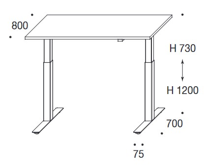 Sit To Stand Martex Desk sizes