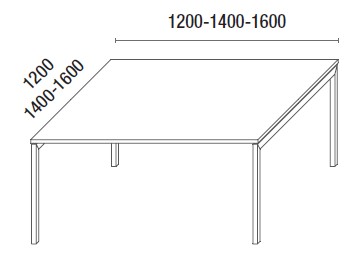 table Agile Martex dimensions