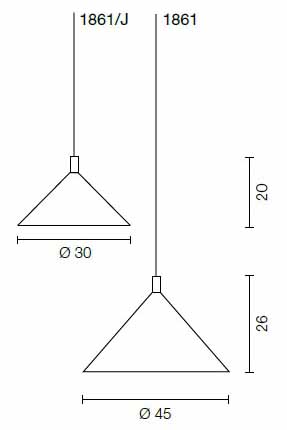 lampara-suspension-cono-martinelli-luce-dimensiones