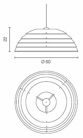 lampe-à-suspension-cupolone-martinelli-luce-dimensions