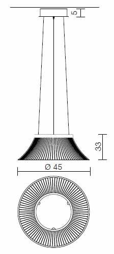 lampe-à-suspension-plissé-martinelli-luce-dimensions