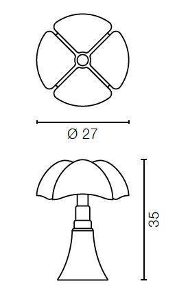 minipipistrello-table-lamp-martinelli-luce-dimensions