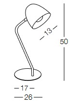Dimensions of the Frida Memedesign Lamp