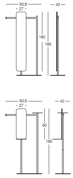 Dimensions of Babele Memedesign Modern Hall Stand