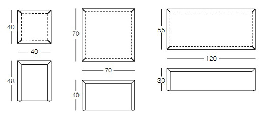 Dimensions de la table basse Frame Memedesign