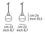 Lampe-Ghost-Midj-à-suspension-dimensions