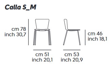 chaise CALLA S L_C PP-midj-dimensions