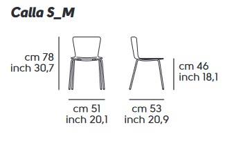 chaise-Calla-Midj S-M-Q-PP-dimensions