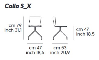 chaise-Calla-Midj-S-M-X-PP-dimensions