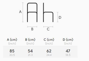 sedia-Dalia-S-MX-TS-midj-dimensioni