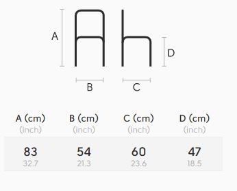 sedia-dalia-S-M-Q-TS-midj-dimensioni