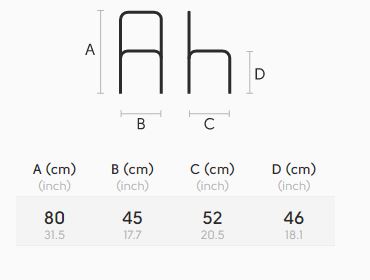 Sedia-joe-Midj-S-L-CU-dimensioni
