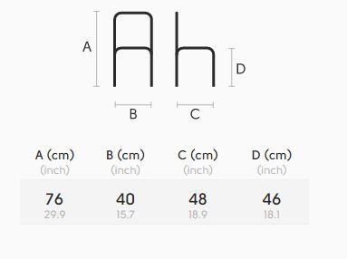 Sedia-Master-Midj-S-M-LG-M-dimensioni