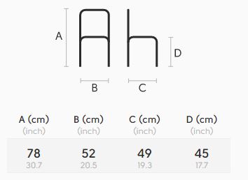 Sedia-Maya-Midj-S-L-LG-dimensioni