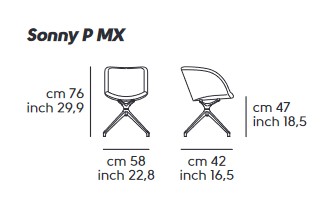 sedia-Sonny-P-MX-TS-midj-dimensioni