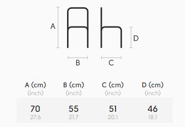 Sedia-Montera-Midj-S-L-CU-dimensioni
