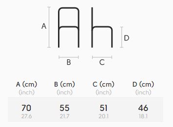 Sedia-Montera-Midj-S-L-LG-dimensioni