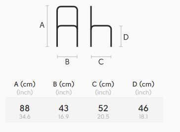 Sedia-Silvy-SB-M-TS-midj-dimensioni