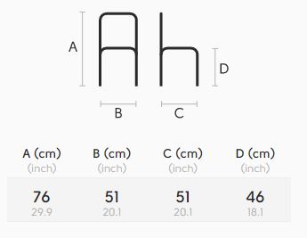 sedia-Slim-S-M-midj-dimensioni