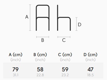 Sedia-Wrap-S-M-TS-midj-dimensioni