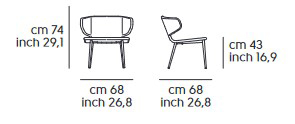Sedia-Wrap-AP-M-TS-midj-dimensioni