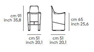 Sgabello-Apelle-H65-M-CU-midj-dimensioni