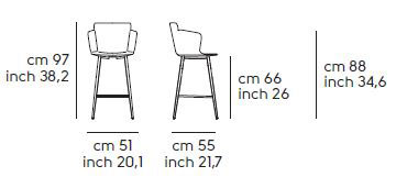 stool-Calla-Midj-P65-M-TS-dimensions