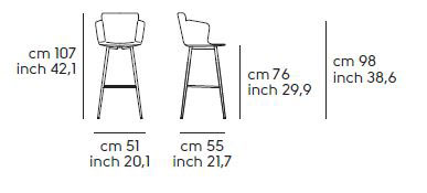 stool-Calla-Midj-P75-M-TS-dimensions
