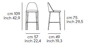 stool-Lea-Midj-H75-M-CU-dimensions