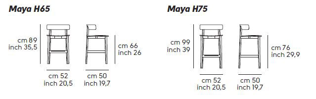 hocker-Maya-Midj-H65-H75-L-größe