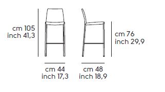stool-Nuvola-Midj-H75-M-CU-dimensions