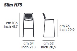 stool-Slim-Midj-H75-M-CU-dimensions