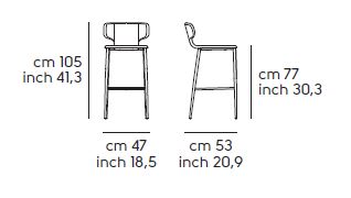 stool-Wrap-Midj-H75-M-TS-dimensions